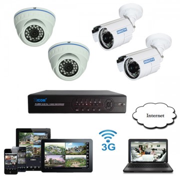 Giá trọn bộ 04 camera quan sát - HD-T04M3